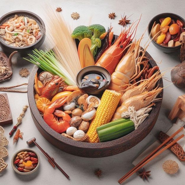 사진 동지 축제 겨울 축제 를 위해 준비 된 전통적인 중국 음식 겨울 의 도래