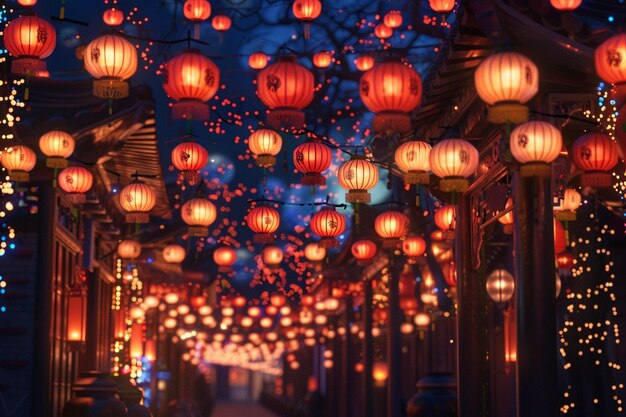 A traditional Chinese lantern festival