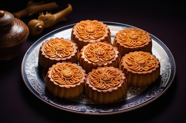 Traditional Chinese Mooncakes for the MidAutumn Festive