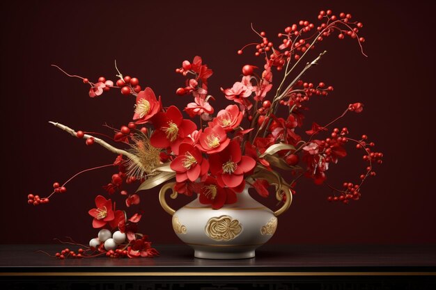 chinese new year floral arrangement