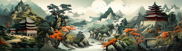 traditional chinese paintingoriental background