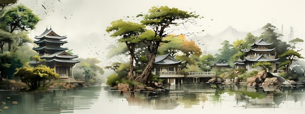 traditional chinese paintingoriental background