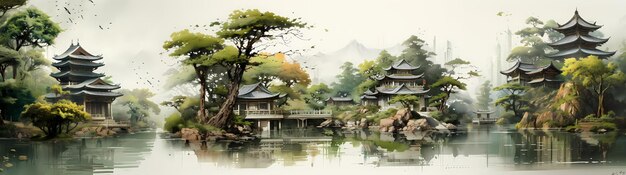 traditional chinese paintingoriental background