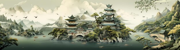 traditional chinese paintingoriental background