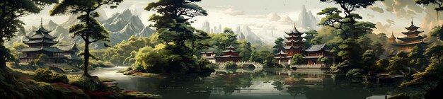 traditional chinese paintingoriental background