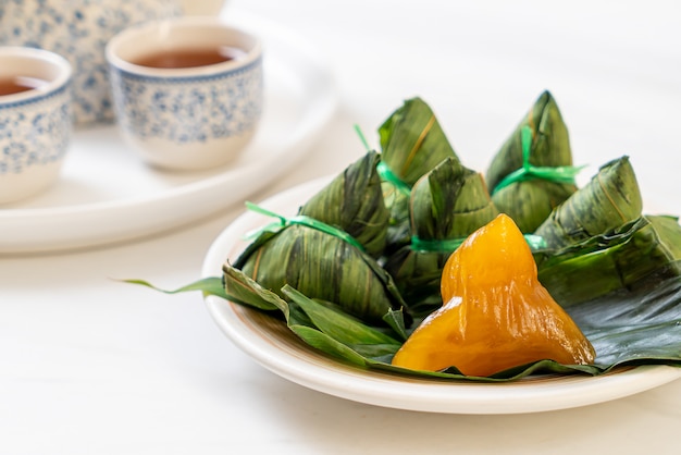 Traditional Chinese sticky rice dumplings