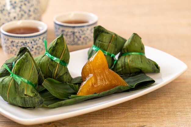 Traditional Chinese sticky rice dumplings