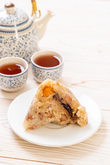 Traditional Chinese sticky rice dumplings