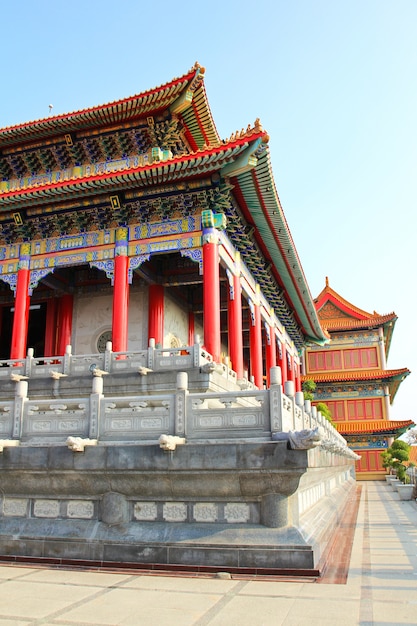 Traditional Chinese style temple at Wat Leng-Noei-Yi in Nonthaburi,Thailand