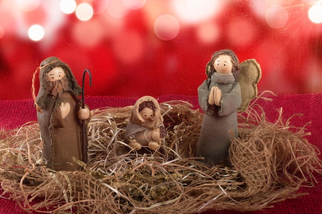 Traditional Christmas decoration Nativity scene