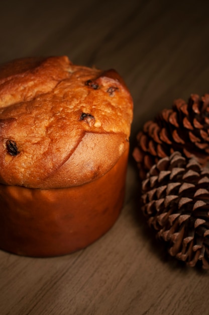 traditional christmas panettone