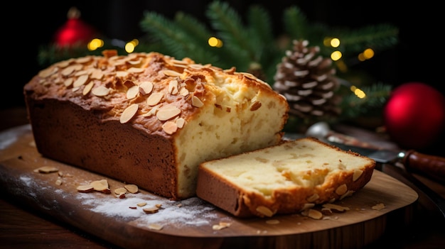 Traditional christmas swiss pear bread