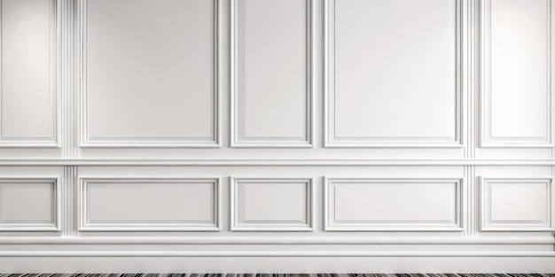 Traditional Classic or Colonial white wood paneling background