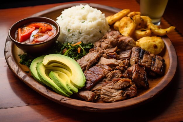 Photo traditional comfort food peruvian cuisine gastronomy