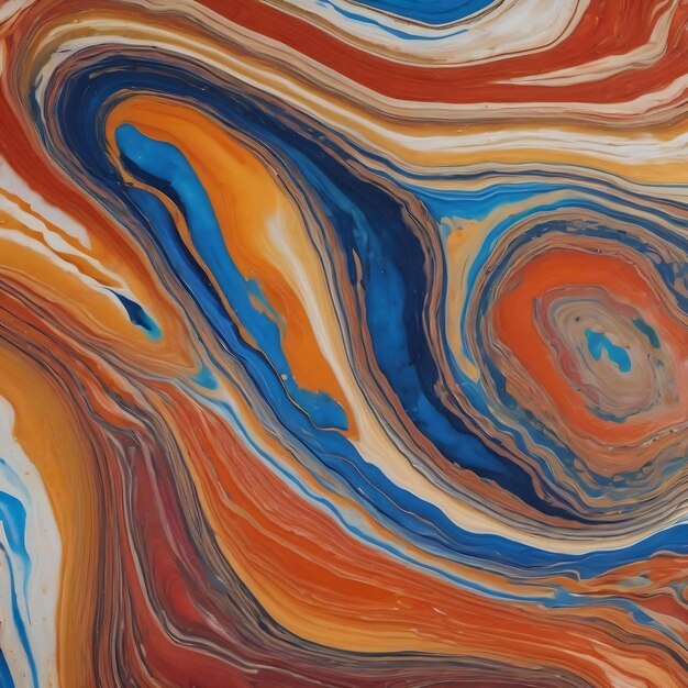 Traditional creative art of ebru marbling abstract acrylic paints