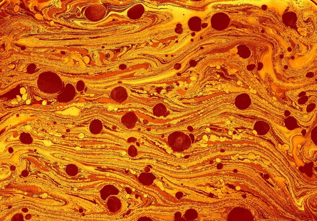 Traditional creative art of Ebru marbling abstract acrylic paints