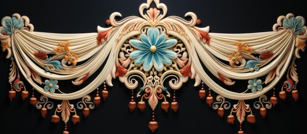 Photo traditional curtain ornament