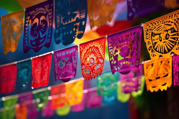 Traditional day of the dead papel picado flags clo 00671 00