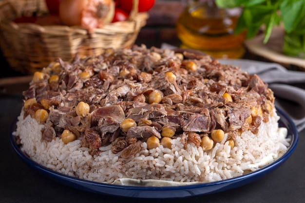 Traditional delicious Turkish cuisine; local pilaf (Turkish name; Sivas Divrigi pilavi, Sivas pilavi, Divrigi pilavi)