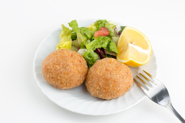 Traditional Delicious Turkish foods; bulgur meatball (Icli Kofte)