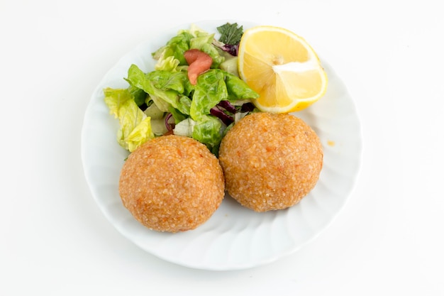 Traditional Delicious Turkish foods; bulgur meatball (Icli Kofte)