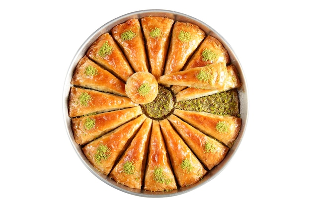 Traditional Dessert Turkish Baklava Walnut Pistachio Turkish Style Antep Baklava Presentation Baklava from Turkish cuisine