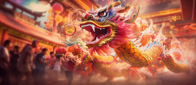 Традиционный фестиваль дракона в азиатских странах, отмечающий год дракона