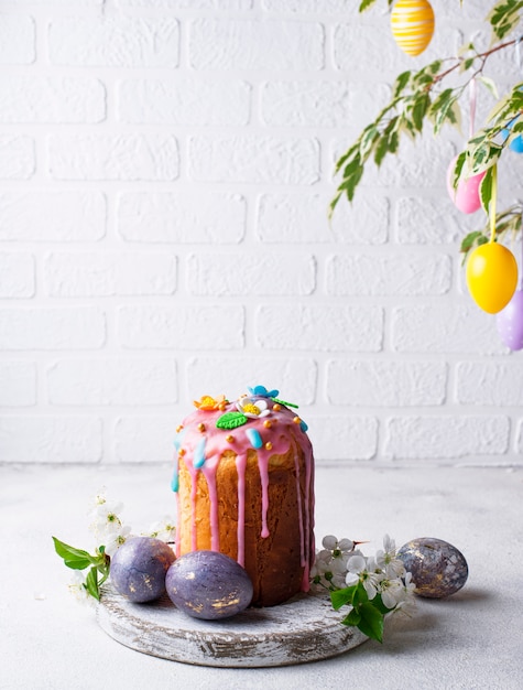 Traditional Easter cake with topping