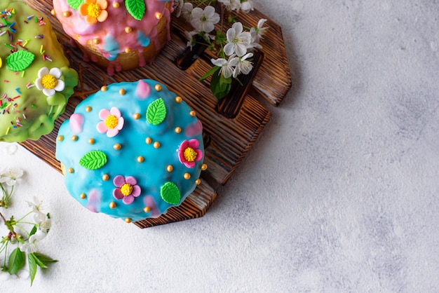 Traditional Easter cake with topping