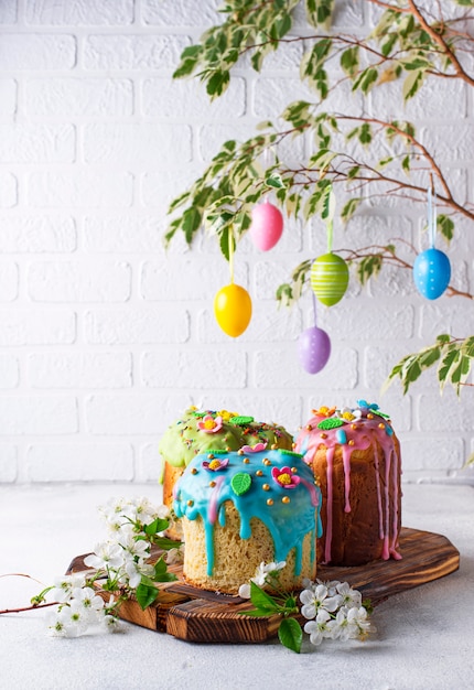 Traditional Easter cake with topping