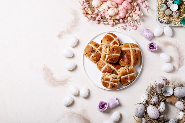 Traditional Easter cross buns