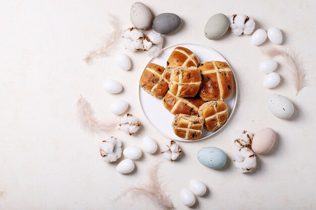 Traditional Easter cross buns