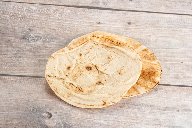 Traditional eastern round pita bread