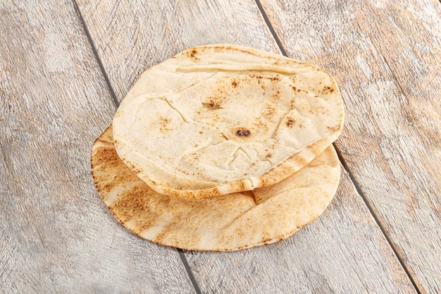 Traditional eastern round pita bread