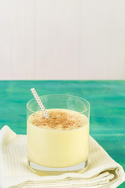 Traditional egg nog cocktail for Holiday Season.