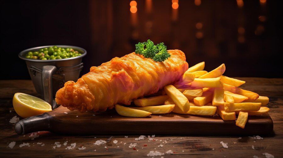 Premium AI Image Traditional English Food And Chips Generative Ai premium-ai-image-traditional-english-food-and-chips-generative-ai