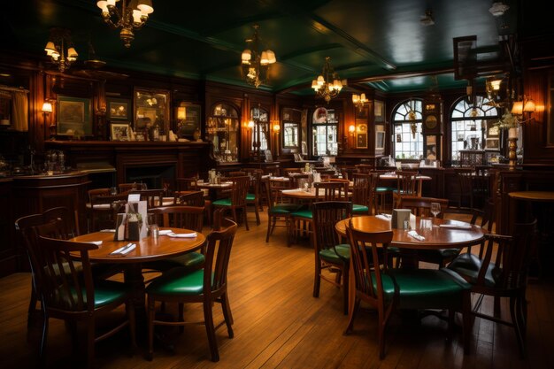 Traditional english pub interior