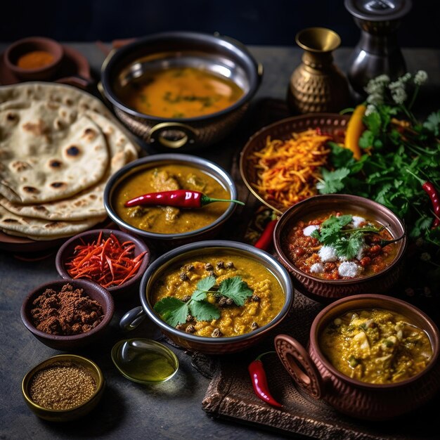 Photo traditional ethiopian cuisine