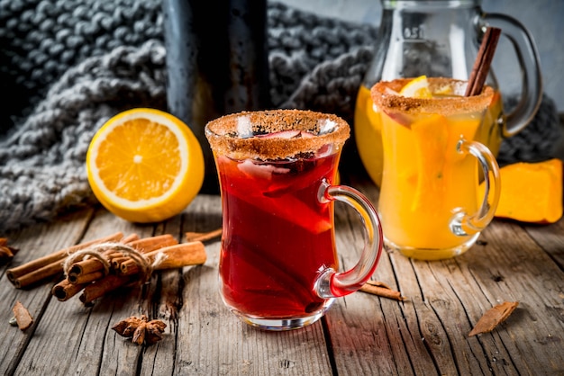 Bevande e cocktail tradizionali autunnali e invernali.