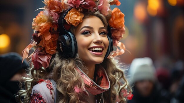 Foto la tradizionale festa del carnevale di cajamarca una parata di musicisti e ballerini con costumi tipici e multicolori