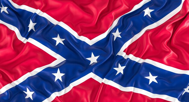 Traditional Flag Of The Confederate States Of America 3d Render