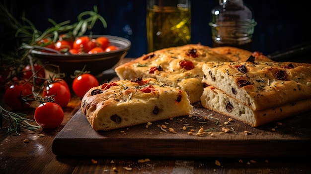 Foto pane tradizionale di focaccia