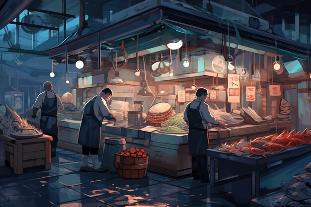 Traditional food market Generative AI