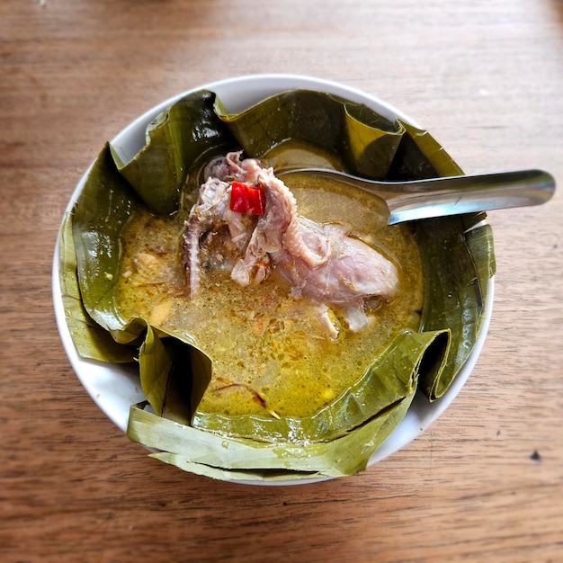 Photo traditional food originating from java the name is garang asem