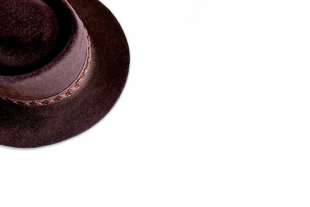 Traditional gaucho hat from southern Brazil on a white background