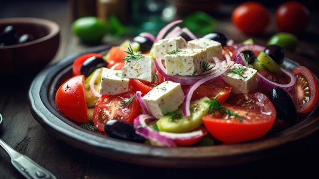 traditional Greek salad