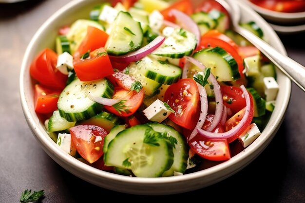 traditional Greek salad