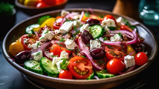 Foto insalata tradizionale greca