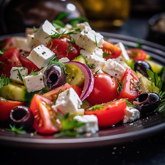 traditional Greek salad