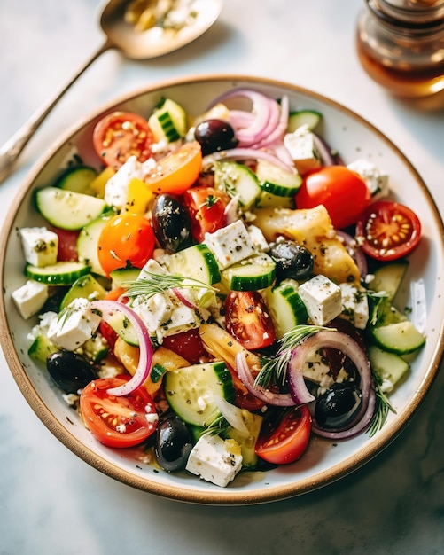 traditional Greek salad